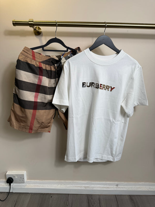 Burberry short set check T / beige shorts