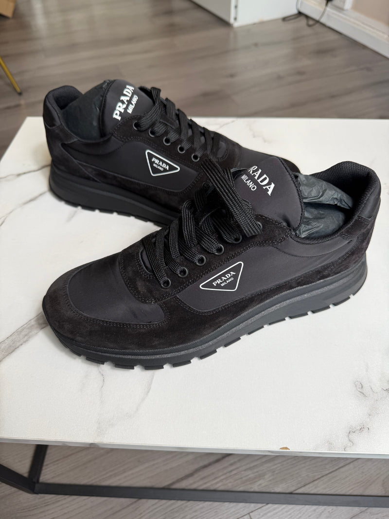 Prada Logo Suede Runners