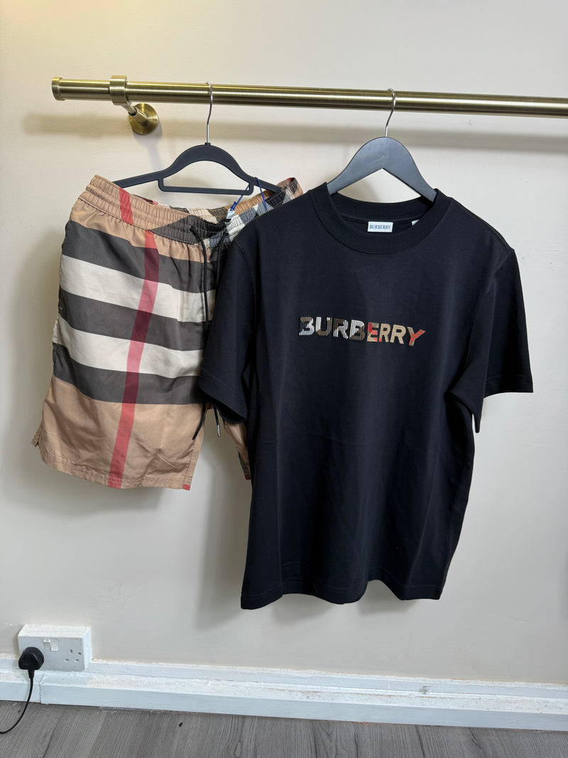 Burberry set check T / beige shorts