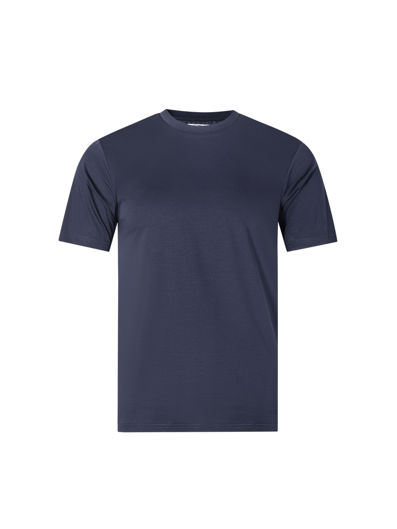 Catini Firenze Luxury Mercerised Cotton T-Shirt Navy Blue