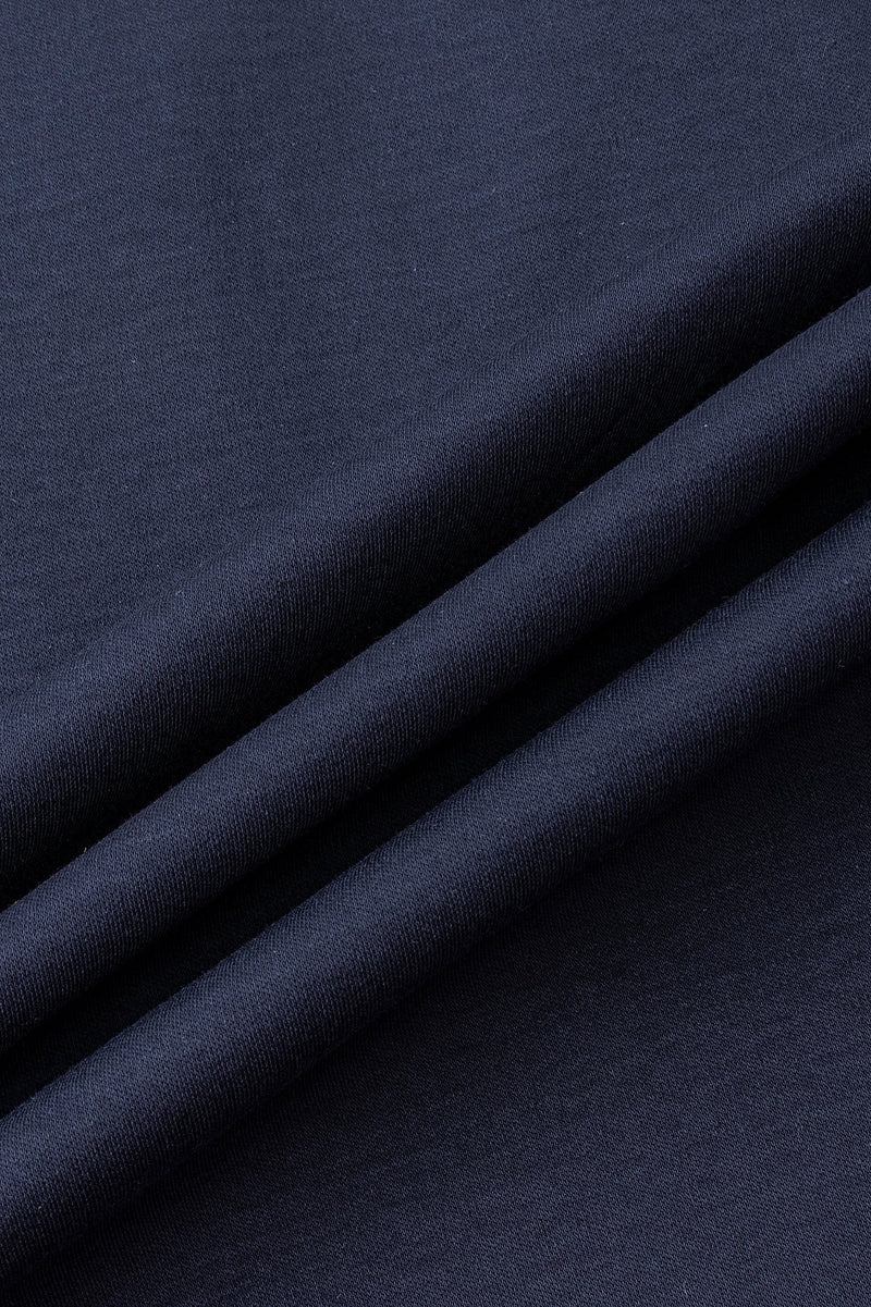 Catini Firenze Luxury Mercerised Cotton T-Shirt Navy Blue