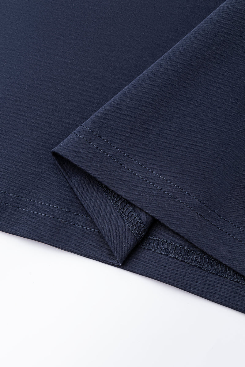 Catini Firenze Luxury Mercerised Cotton T-Shirt Navy Blue