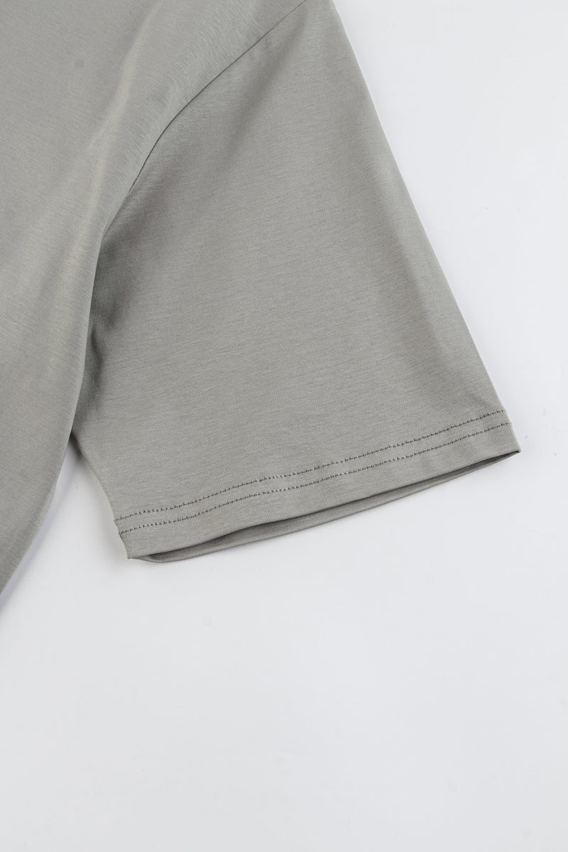 Catini Firenze Plain T-Shirt Stone Grey