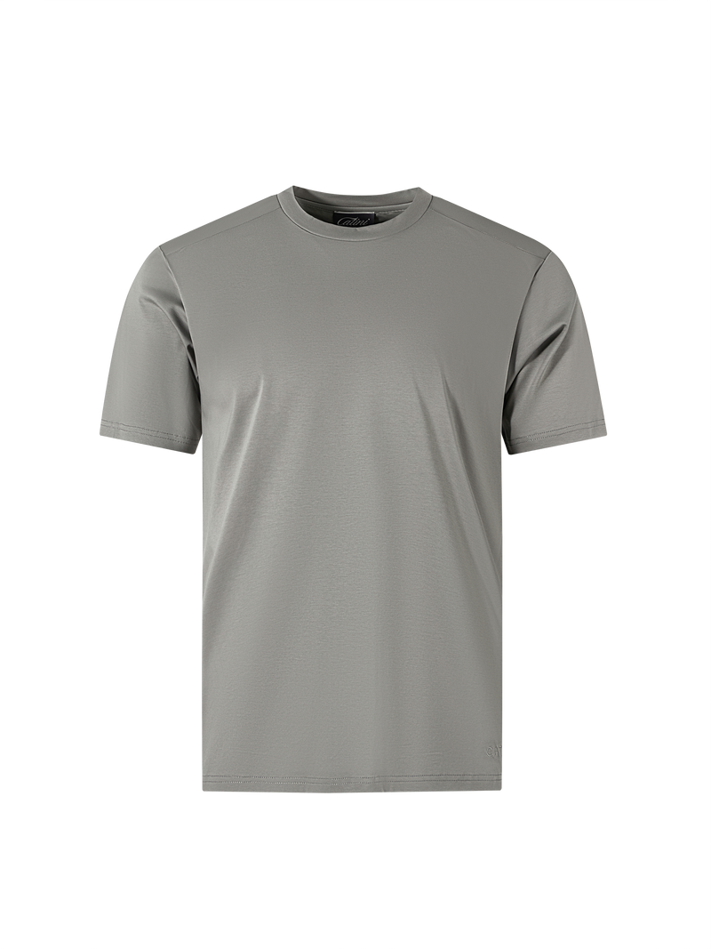 Catini Firenze Nylon Shoulder Panel T-Shirt Champagne