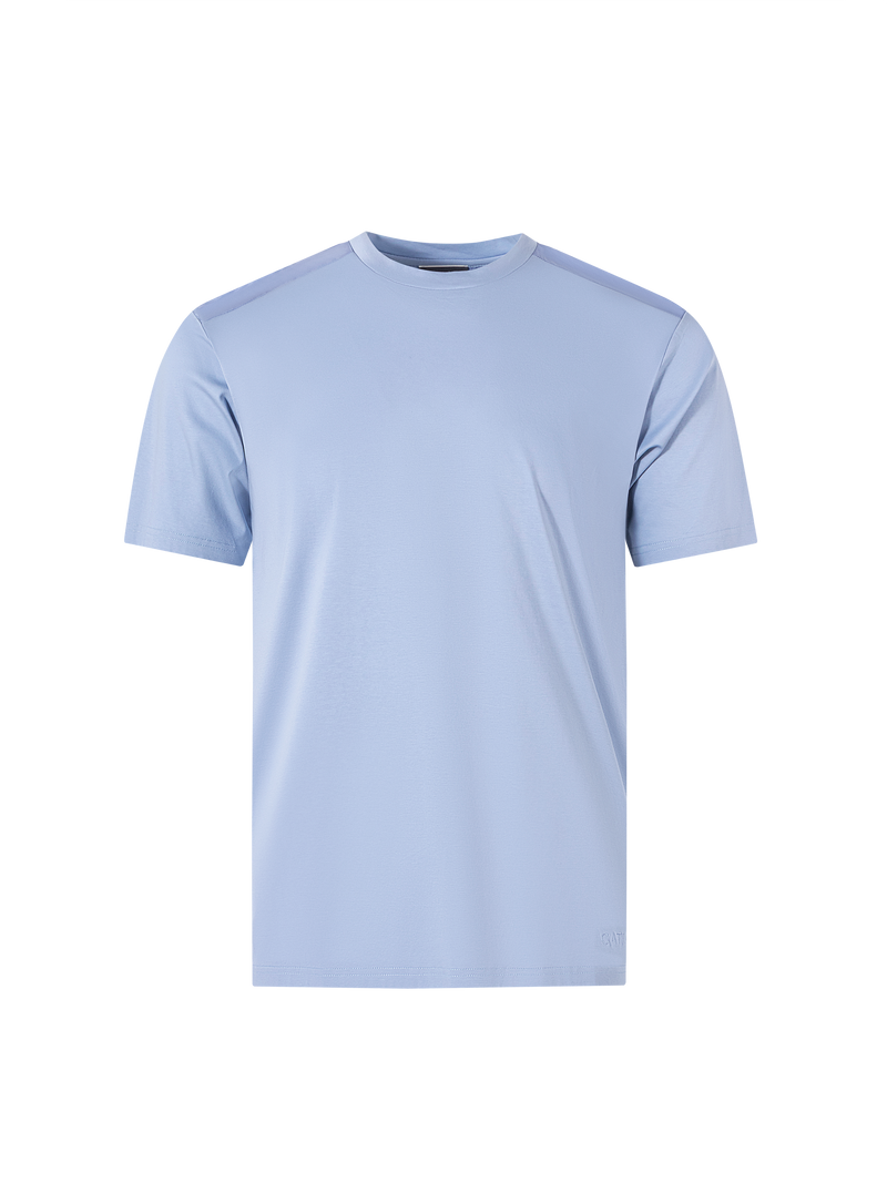Catini Firenze Nylon Shoulder Panel T-Shirt Light Blue