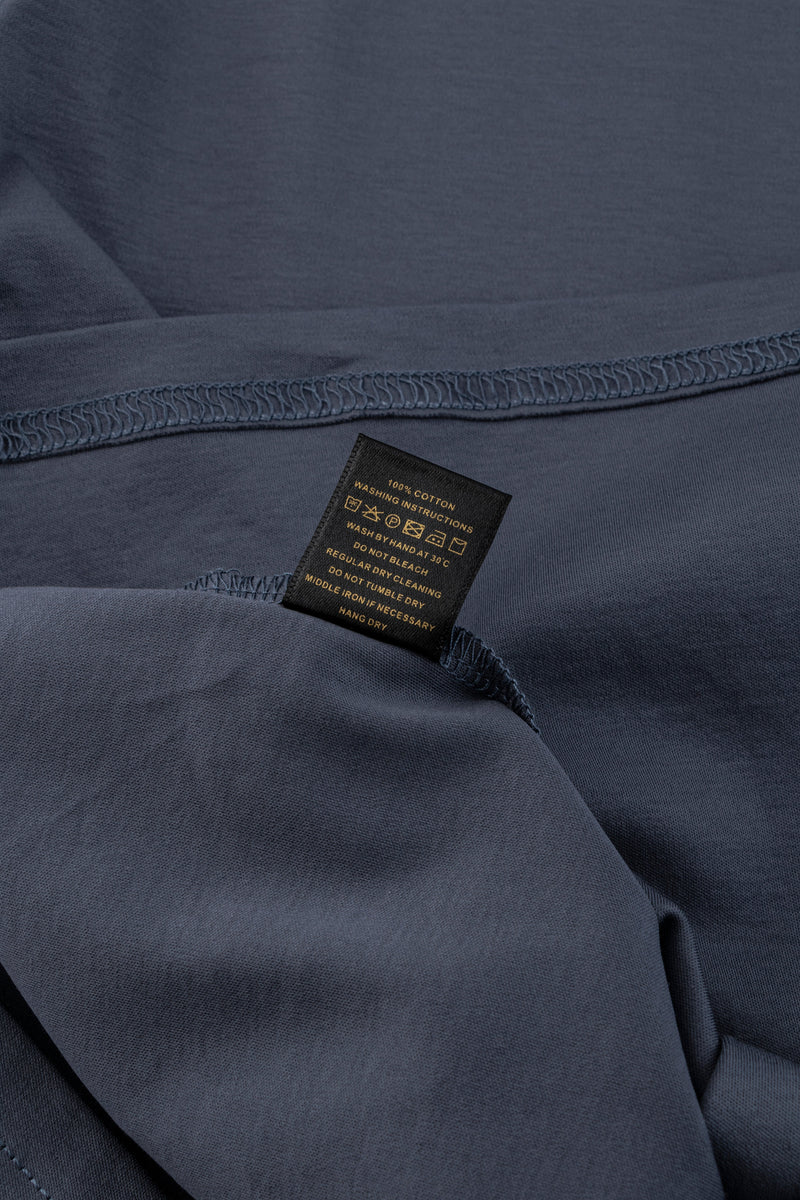 Catini Firenze Nylon Shoulder Panel T-Shirt Steel Blue