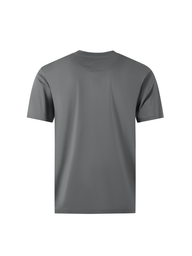 Catini Firenze Nylon Shoulder Panel T-Shirt Grey