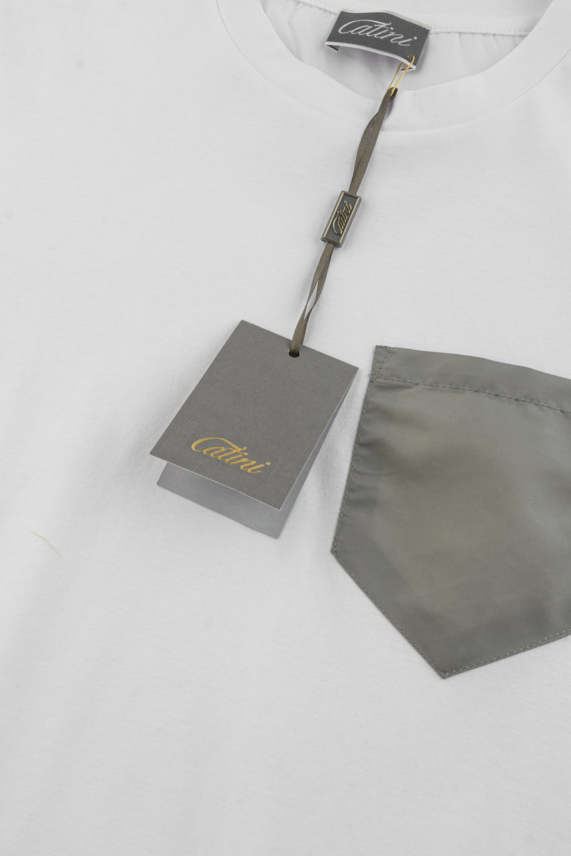 Catini Firenze Pocket T-Shirt White/Arenaria Beige