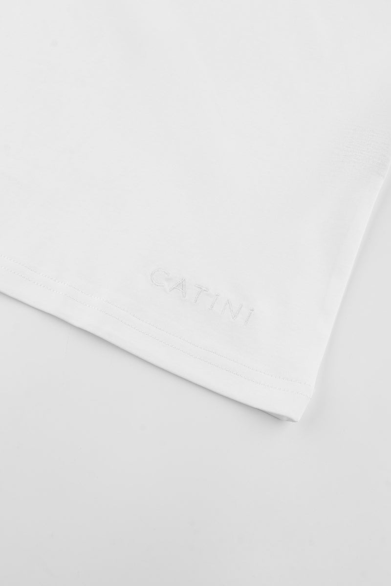 Catini Firenze Pocket T-Shirt White/Mid Grigio Grey