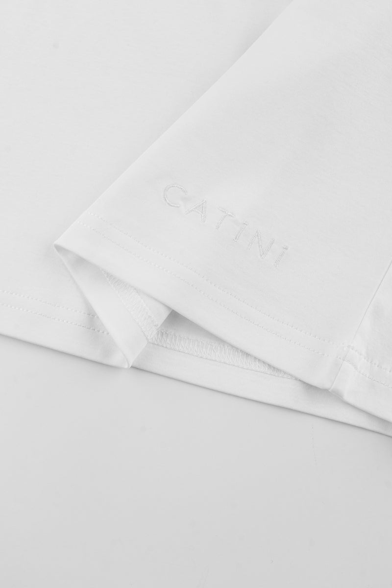 Catini Firenze Pocket T-Shirt White/Mid Grigio Grey