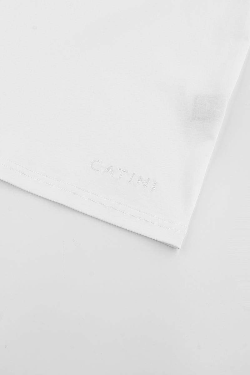 Catini Firenze Pocket T-Shirt White/Light Blue