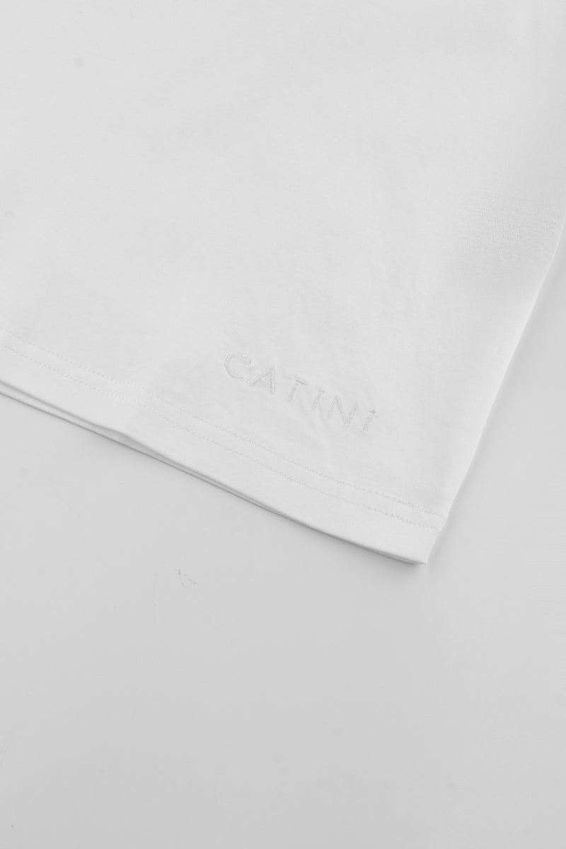 Catini Firenze Pocket T-Shirt White/Navy Blue
