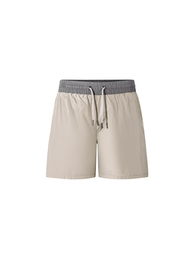 Catini Baratti Contrast Waistband Versatile Shorts Arenaria Beige/Dark Grey