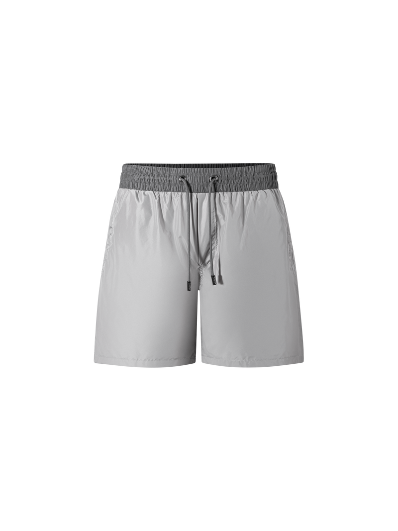 Catini Baratti Contrast Waistband Versatile Shorts Light Grey/Dark Grey