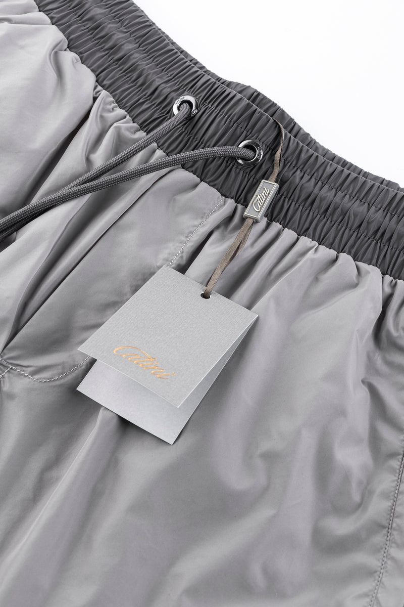 Catini Baratti Contrast Waistband Versatile Shorts Light Grey/Dark Grey
