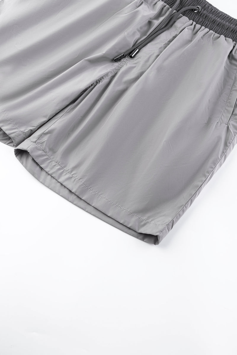 Catini Baratti Contrast Waistband Versatile Shorts Light Grey/Dark Grey