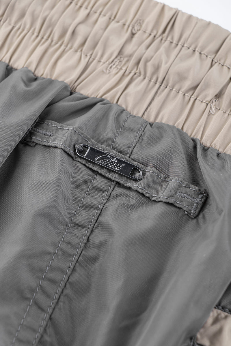 Catini Baratti Contrast Waistband Versatile Shorts Light Grey/Arenaria Beige