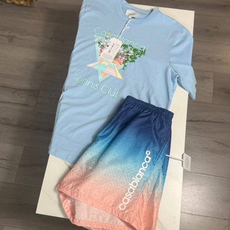 Casablanca Blue Tennis Club Short Set