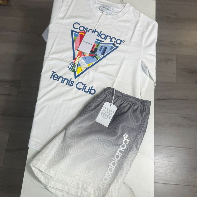 Casablanca White/Navy Tennis Club Short Set
