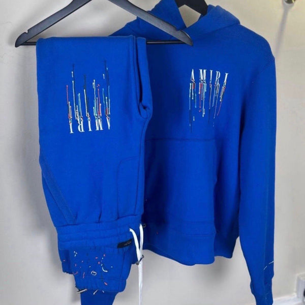 Amiri Drip Tracksuit Blue