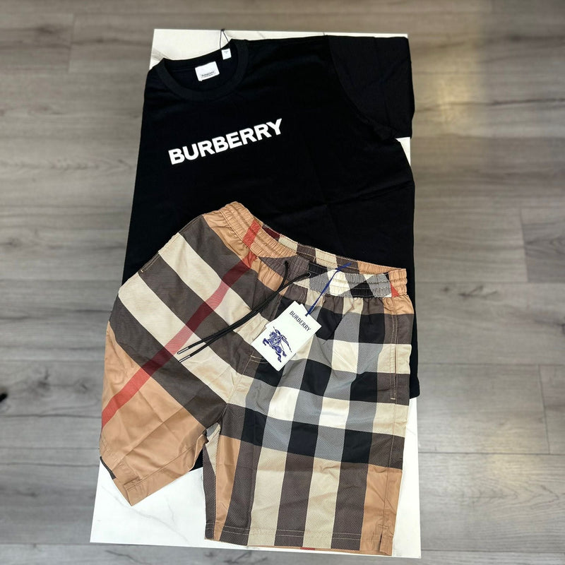 Burberry Beige/White Short Set